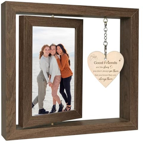 Good Friends Are Like Stars - You Don't Always See Them - But You Know They're Always There Photo Frame Gifts for Best Friend Women Long Distance Friendships