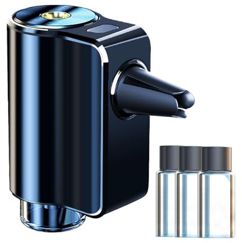 Smart Car Air Freshener with Three Adjustable, Intelligente Auto Lufterfrischer, 3 Modi Auto Diffusor, Auto Aromatherapie Ätherisches Öl Diffusor, Kabelloses Parfüm Diffusor für Auto Haus Büro (Ozean)