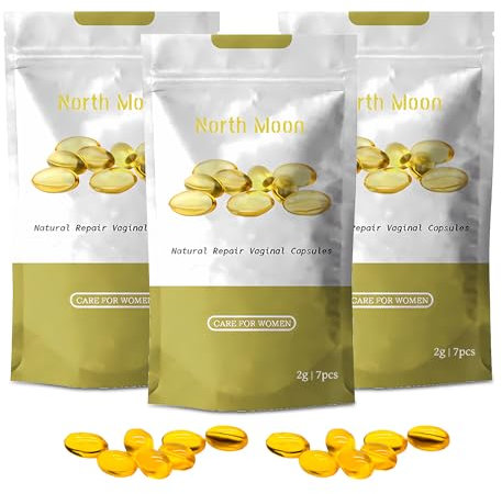 Capsules RéParatrices Naturelles, Capsule Vaginale RéParatrice Pour Femme, Raffermissante, Amincissante Et Nourrissante (Jaune, 2G)