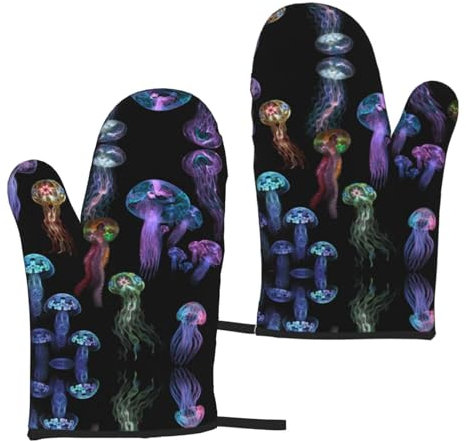 Lot de 2 gants isolants colorés pour micro-ondes et four à micro-ondes