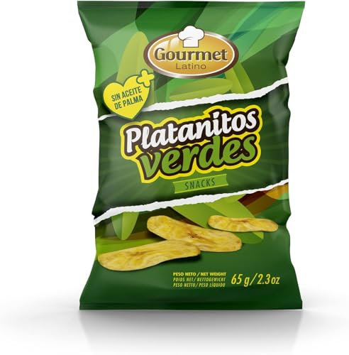 Bananes Vertes. Sachet de 65 g - Snack Sans Huile de Palme. À base de banane verte et d'huile de tournesol