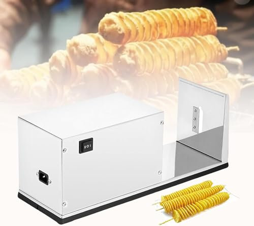 XINRISHENG Máquina cortadora de Patatas, cortadora eléctrica en Espiral de 50W Cortador de Patatas Cortador de Patatas retorcido - Tornado Cortadora de Patatas Máquina cortadora en Espiral