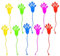 AYVRUOP Gadgets de cumpleaños para niños, Favores de Fiesta de Fin de cumpleaños, Manos pegajosas, Gadget de cumpleaños para niñas, Juguetes con Manos pegajosas, Manos pegajosas de Colores, 10 Piezas