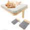 Hamac Chat Fenetre Perchoir Lit Fenętre Panier Suspendu Etagere pour Chats 40 * 30 * 25 cm-Gris Robuste Jusqu'ā 18kg Facile ā Monter et ā déplacer Pas de Ventouse Balcon