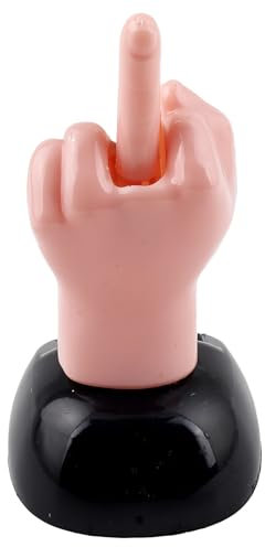 Freak Scene Armaturenbrett Wackelfigur Mittelfinger rosa Solar Stinkefinger Hand Finger