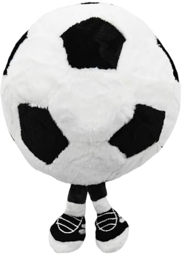 CYGMRFH Fußball Plüschtier Plüsch, Fußball Plüsch Spielzeug, 3D Fußball Plüsch Smiley Fußball für Heimdekoration Kindergeburtstag Geschenk, 18CM