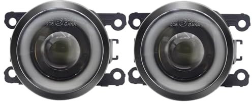 LDKH 2 x Angel Eye Nebelscheinwerfer für Smart Fortwo (W453) 2014 2015 2016 2017 2018 2019 30W H11 Auto Front LED Nebelscheinwerfer Tagfahrlicht,White