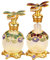 Joyeee Small Glass Perfume Bottles Empty, 2 Pack 15ml Vintage Decorative Fancy Perfume Bottle, Crystal Glass Perfume Bottle, Portable Travel Size, Luxurious Dubai Style