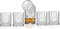 Cheffinger Set di 6 bicchieri da whisky in cristallo, 350 ml, 9,5 cm x 8,5 cm, design diamantato