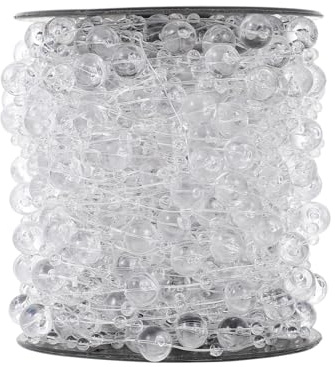 Angoily 1 Rolle Perlenkette Transparente Fischlinie für Diy Dekoration für Hochzeiten Partys und Tischdeko Kreative Aufhängung für Blumen und Ornamente