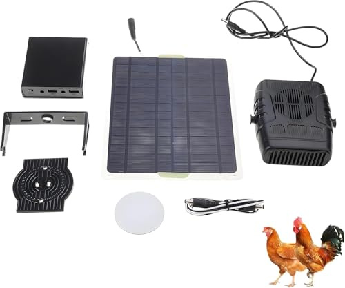 1 Set Solarheizung für Hühnerstall, Gewächshaus-betriebene Heizungen, Gewächshaus-Heizung, Hühnerstall, schnelles Aufheizen, Wachstumszelt, Gewächshaus, Terrasse (Batterien nicht enthalten) (Schwarz