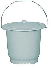 les colis noirs lcn Seau Hygiènique Adulte Gris Moucheté avec Anse et Couvercle - Pot Chambre - 002
