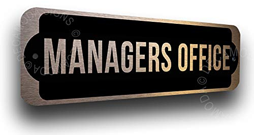 Deca Moda Managers Büro Türschild, Schilder für Business, Türschilder, Manager Büro Türschilder, Manager Büro Tür, Kupfer-Finish, 22,9 x 7,6 cm