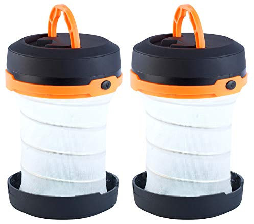 Semptec Urban Survival Technology Zeltlampe: 2er-Set Campingleuchten, SOS-Funktion, 2 Helligkeitsstufen, 1 W, 60 lm (Campinglicht, Campinglampe LED Batterie, Tischleuchte)
