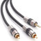 Eagle Cable by INAKUSTIK – 10071116 – Deluxe Klinkenadapter - 3,5mm Klinke -> 2 x RCA | Anschluss von Smartphones Tablets PC HiFi-Verstärker | 1,6m in Schwarz | 2-fache Abschirmung | Geflechtschirm