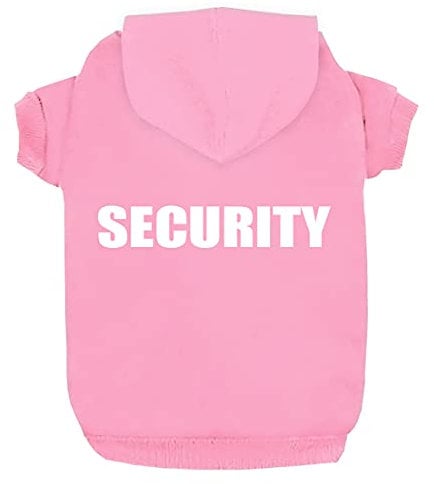 Izefia Hunde Kapuzenpulli Security Rdc Pet Bekleidung Hunde Shirt Wärmer Pullover Baumwoll Jackett Mantel Kleiner Hund Mittlerer Hund Pink XL