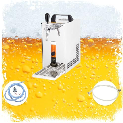 ich-zapfe Komplett Set - Zapfanlage, Bierzapfanlage, Bierzapfen PYGMY 20/K mit Membranpumpe, 1-leitig Trockenkühlgerät aus Edelstahl, 25 Liter/h, Green Line, Zapfkopf:ohne
