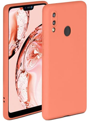 ONEFLOW Custodia Morbida Compatibile con Huawei P20 Lite, Custodia in Silicone con Bordo rialzato per la Protezione dello Schermo, Custodia Morbida per Telefono, Arancione Opaco
