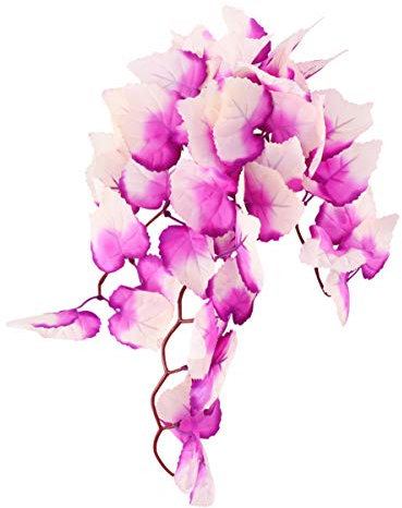 VILLCASE Artificial Plants Fake Leaves Vine with Suction Cup for Decorating Aquarium Fish Tank Reptile Terrarium Habitat