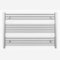 800mm Wide Flat Chrome Heated Towel Rail Radiator Designer Bathroom Radiator For Central Heating Designer (Elissa 800 / 600mm High)