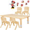 alles-meine.de GmbH Sitzgruppe für Kinder - Tisch + 4 Kinderstühle - Größen & Motiv & Farbwahl - Minnie Mouse/Holz Farben - höhenverstellbar - 1 bis 8 Jahre - Plastik - für INN..
