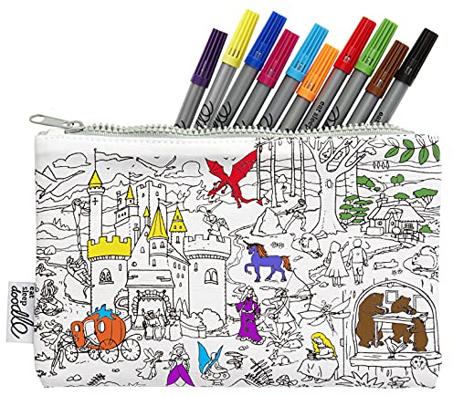 eatsleepdoodle Fairytale Washable Colouring Pencil Case, 10pk Wash Out Pens