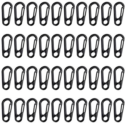 Jrzyhi 30stücke Mini Karabiner Schnalle Feder Rucksack Verschlüsse Feder Karabiner Klettern Clips Snap Tragen Karabinerhaken Tiny Sf Karabiner Frühling Snap Schlüsselanhänger Haken für Camping Outdoor