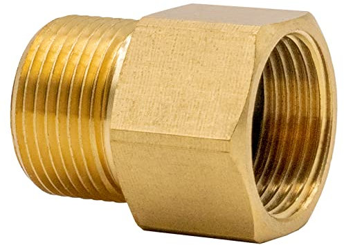 Fai Top Coupleur De Nettoyeur Haute Pression Métrique M22 15 mm Mâle vers M22 14 mm Femelle Filetage Interne, Raccord pour Nettoyeur Haute Pression et Tuyau,4500PSI