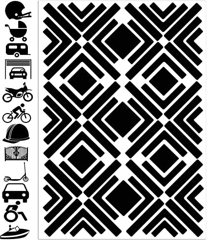 Biomar Labs Reflektor Aufkleber Set – Reflektierende Sticker als Reflektoren für Fahrrad Auto Motorrad Scooter, wetterfest und selbstklebend D 76