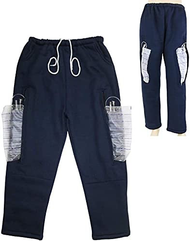 QMZDXH Urinbeutel-Hose, Doppeltaschen-Design, Waschbare, Atmungsaktive Inkontinenz-Höschen Aus Baumwolle, Passend Mit 2000 Ml Urinbeutel Für Ältere, Leicht Gehende Inkontinenzhilfen M