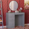 Vida Designs 3 Drawer Dressing Table Makeup Desk Riano Bedroom Furniture (Grey), H 79 x W 93 x D 38 cm Aprox