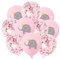 DIWULI süßes Elefant Luftballon Set rosa, Elefanten Tier-Ballons, Latex-Ballons Konfetti, Kinder-Geburtstag Mädchen, Motto-Party, Geburtstagsparty Dekoration, Geschenk-Deko, Tier-Party, Zoo Dschungel