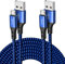 Micro USB Cable Pack of 2 1M2M Charging Cable Micro USB Fast Charging Cable Compatible with Galaxy S7 S6 S5 J7 (2018) J6 J5, Huawei P Smart, P40 Lite E, P10 Lite, Y9 Y8 Y7, PS4 controller etc.