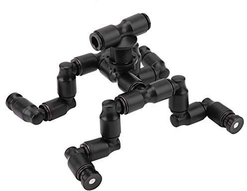 Akozon Terrarium Mist Maker Nozzle, Adjustable Pet Cooling Nozzle Pet Cooling Spray The Rainforest Company Super Verstellbarer, Abnehmbarer Vernebler, Reptilien-Irrigator, schwarz