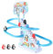 perfk Pinguin Rennstrecke Spiel mit Musik Kleiner Pinguin Rutsche Spielset Pinguin Treppensteigen Spielzeug Kleine Pinguin Spielzeug Treppe für Kleinkinder, 9 Pinguin