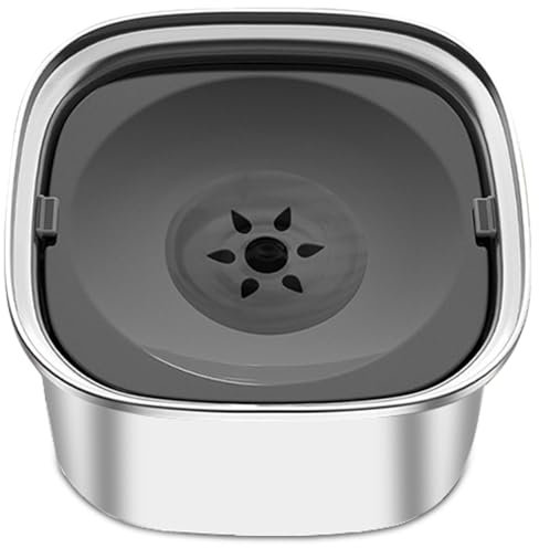 Gamelle en acier inoxydable pour chien : 3 l, grande capacité, anti-fuite, antidérapante, distributeur d'eau pour chien de petite, moyenne et grande taille