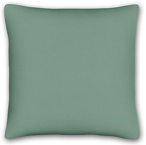 KiGATEX 2er Pack Kissen-Bezug für Deko-Kissen - Kopfkissen-Bezug aus 100% Baumwolle - Einfarbige Kissenhülle mit Reißverschluss (40 x 40 cm, Jade)