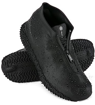 Zbksywa Fundas Impermeables para Zapatos de Lluvia de Silicona con Cremallera chanclos Antideslizantes para Hombres y Mujeres