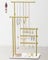 Gold Schmuck Organizer - 3 Stangen Schmuckständer, Schmuckaufbewahrung für Ohrringe, Armband, Halskette, Parfüm, Deko-Ästhetik Zubehör für Schminktisch, Verstellbarer Winkel und Höhe 37cm(Max)