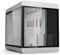 iONZ KZ-36T Arc PC Gaming, Office M-ATX Case, Tempered Glass - Front I/O USB Type-C with Anodised Aluminium | Dual Chamber - Silver