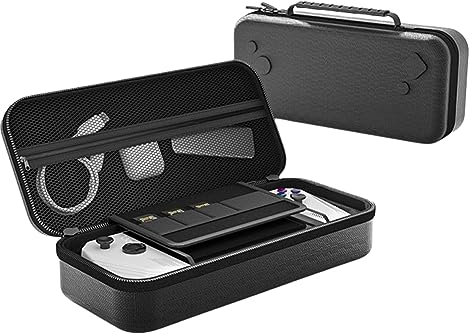 LYEAA Tragbare Tragetasche Tasche Dropproof Hartschale Tragetasche Wasserdichte Reisetasche Aufbewahrungstasche Stoßfest Anti-Kratzer für Asus ROG Ally Konsole Zubehör, Schwarz , 220 * 80 *