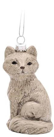 ZauberDeko Christbaumschmuck Anhänger Tiere Fuchs Eichhörnchen Eule Baumschmuck Weihnachten, Form:Fuchs