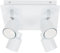 ValueLights | 4 Way Square Ceiling Spotlight Adjustable GU10 IP44 Rated Bathroom Lamp Spot Light - White | Bathroom & Home Improvements Essential | LED Bulbs 3000K Warm White
