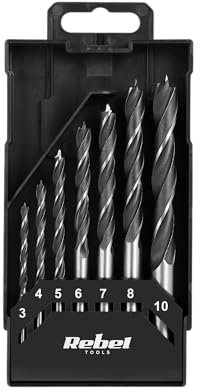 Rebel Holzbohrer Set 7 Stück - 3, 4, 5, 6, 7, 8, 10 mm RB-1123