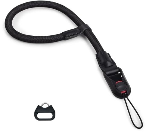 VOVMOEYA Quick Release Camera Wrist Strap for DSLR,Camera Hand Strap Rope Compatible with Sony Fujifilm Canon Nikon,Black