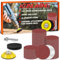 KONGMING 50mm Sanding Discs Hook and Loop 100 pcs Grit 80 for Drill Sanding Attachment