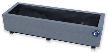 alfalux Hochbeet 115 x 40 x 30H cm Blumenkasten aus Holz Pflanzkübel Garten Balkon Terrasse GRAU ANTHRAZIT 115KAN4030AN