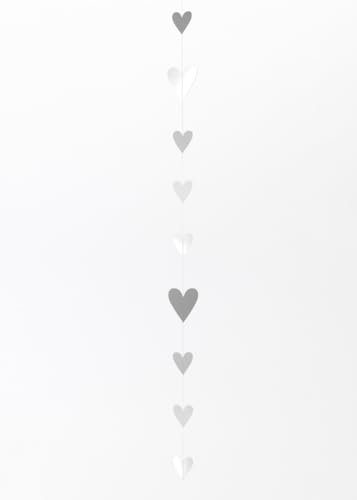 Räder Papierkette Silberherzen 140 cm