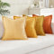 MIULEE 4er Set Kordsamt Kissenbezüge Weich Dekokissen Dekorativ Kissenbezug Modern Kissenhülle Sofakissen Zierkissen Couchkissen für Wohnzimmer Schlafzimmer Orange Serie 40x40 cm