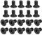 sourcing map Lot de 20 vis à métaux antivol Torx M4-0,7 x 8 mm, en alliage d'acier de qualité 10,9, tête fraisée, filetage complet, finition oxyde noir